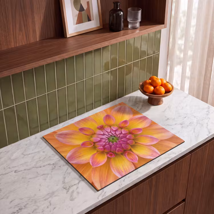 Induction hob protector - Dahlia - Flower - Orange — 4