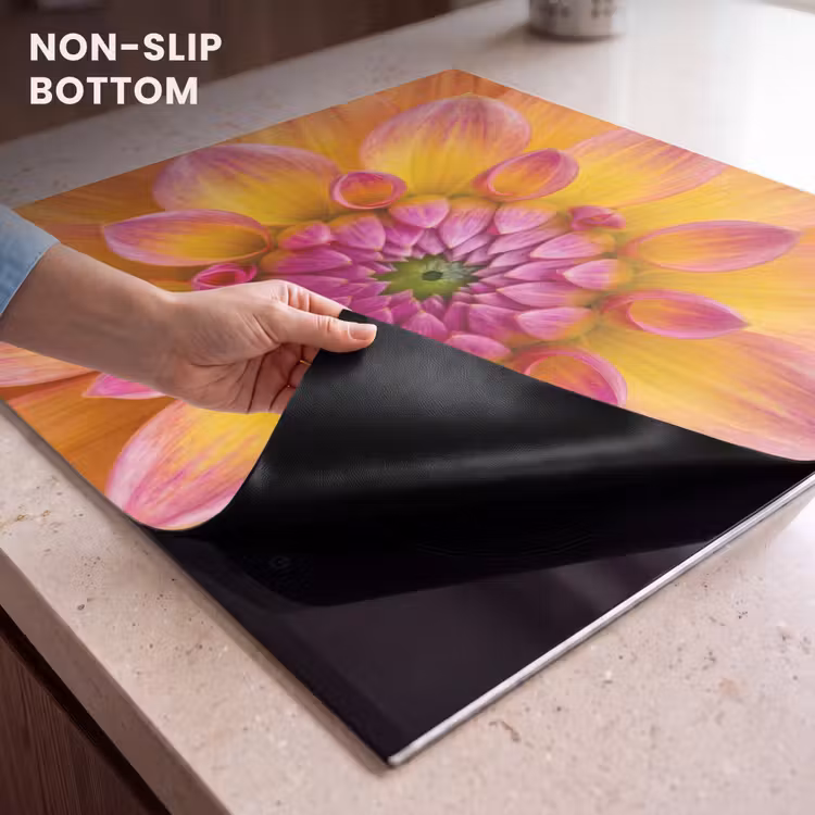 Induction hob protector - Dahlia - Flower - Orange — 5