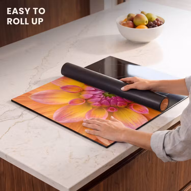 Induction hob protector - Dahlia - Flower - Orange — 6