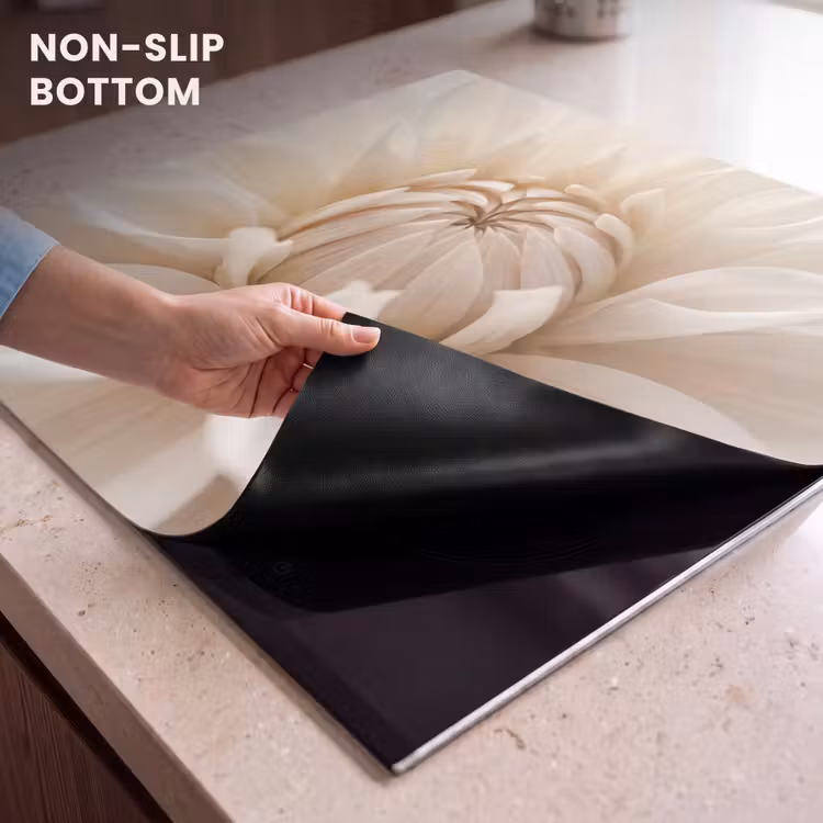 Induction hob protector - Flower - Dahlia - White — 5