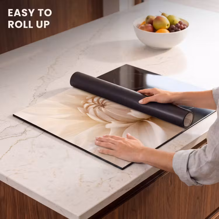 Induction hob protector - Flower - Dahlia - White — 6
