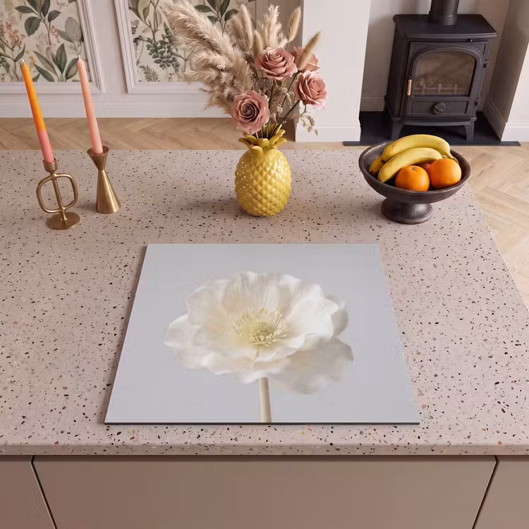 Induction hob protector - Flower - Minimalist -White — 3