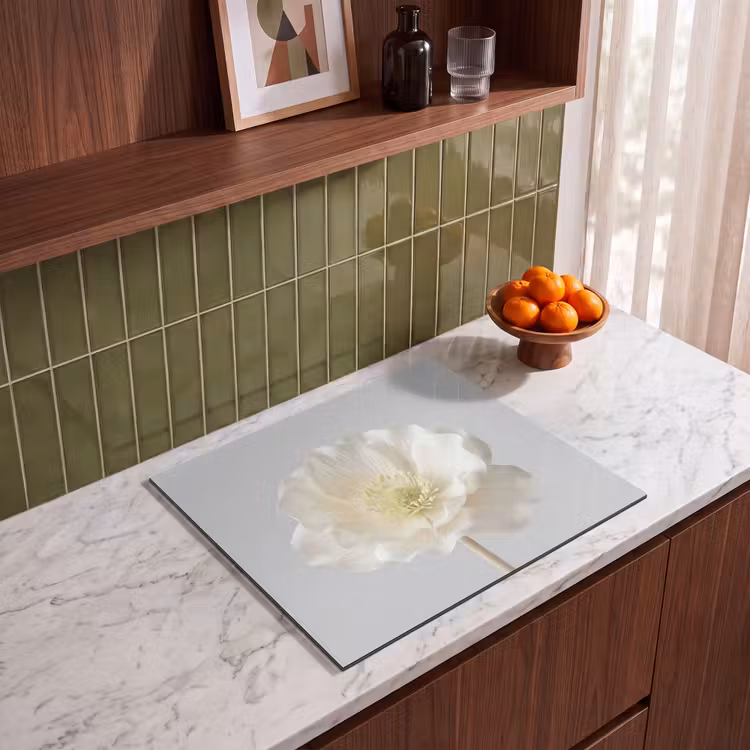 Induction hob protector - Flower - Minimalist -White — 4