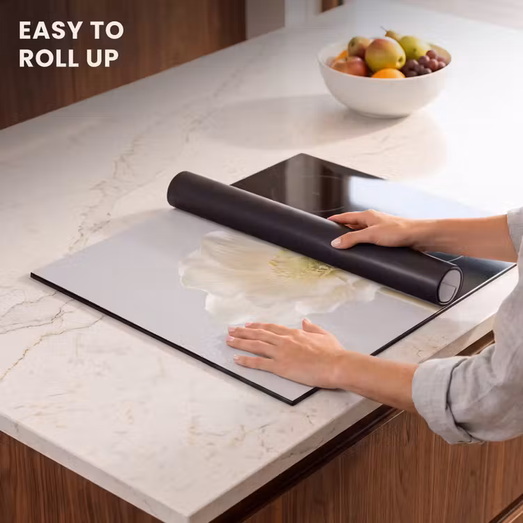 Induction hob protector - Flower - Minimalist -White — 6