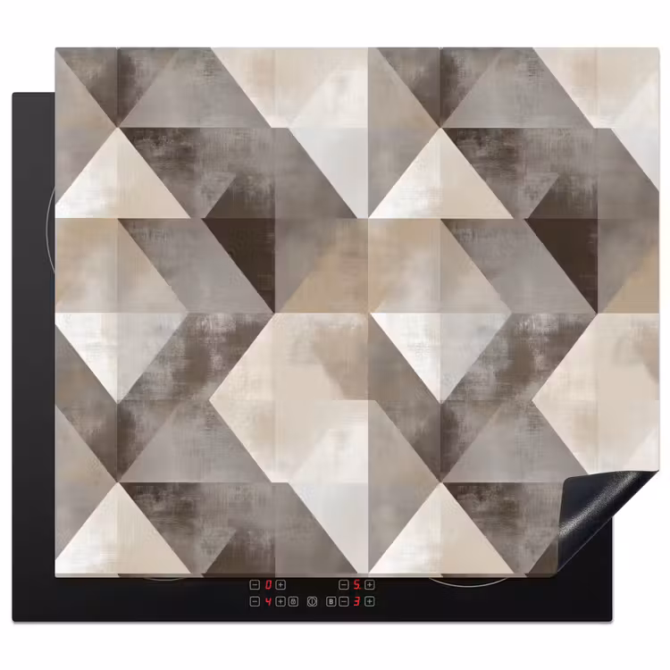 Induction hob protector - Geometric - Motif - Earth tones — 1
