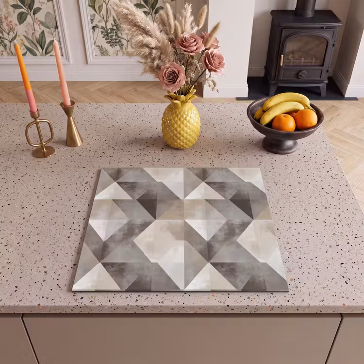 Induction hob protector - Geometric - Motif - Earth tones — 3
