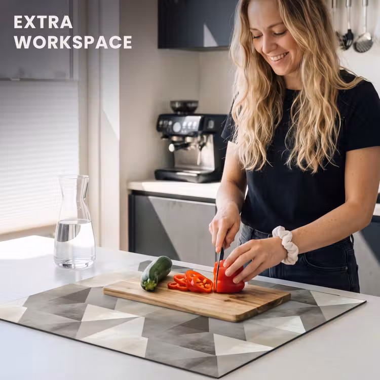 Induction hob protector - Geometric - Motif - Earth tones — 7