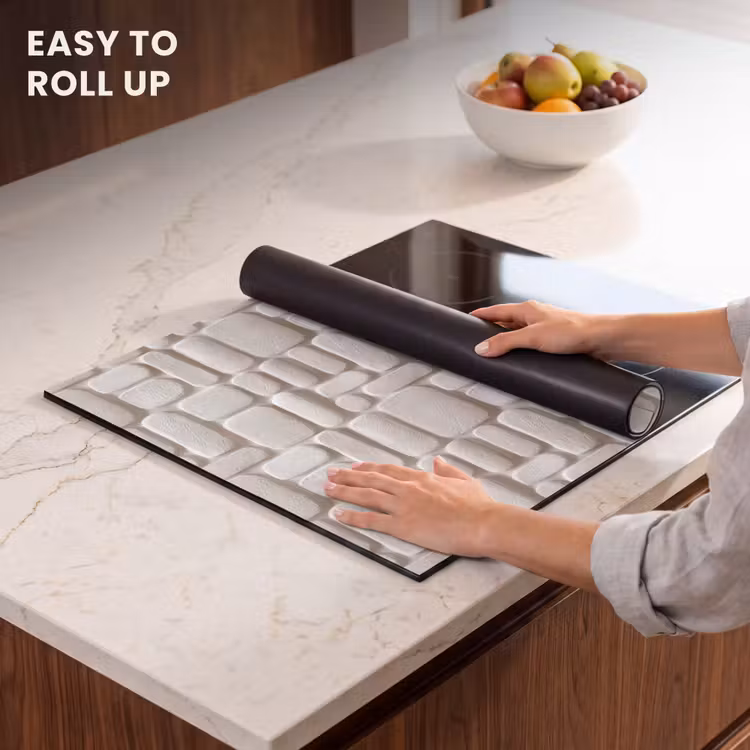 Induction hob protector - Relief - Texture - White — 6