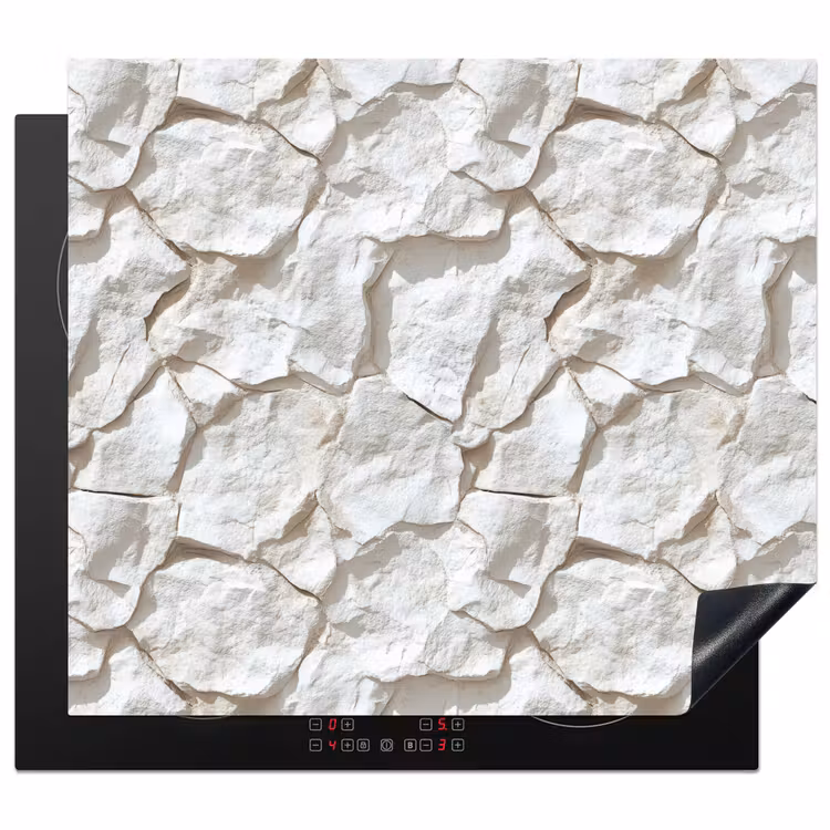 Induction hob protector - Structure - Rock - White — 1