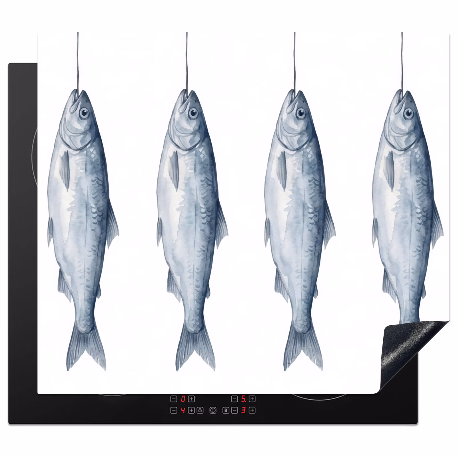 Induction hob protector - Fish - Illustration - Delft - Blue — 1