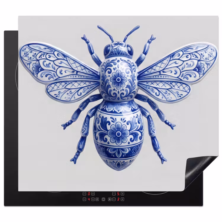 Induction hob protector - Bee - Modern - Delft - Blue — 1