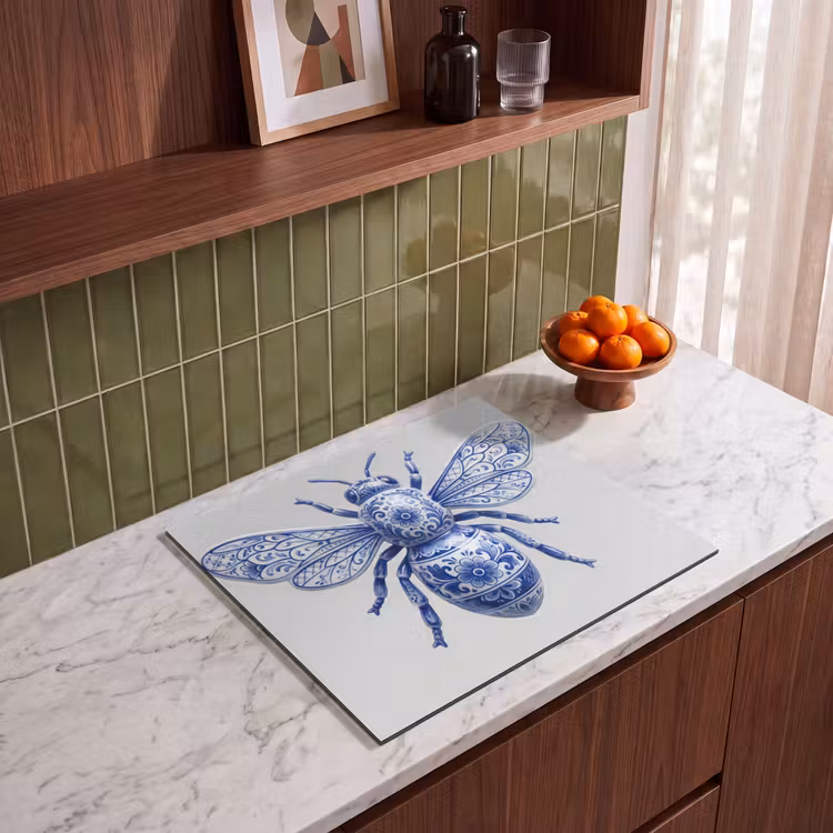 Induction hob protector - Bee - Modern - Delft - Blue — 4