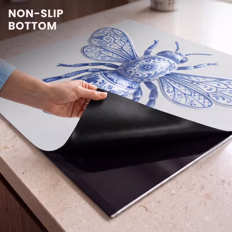 Induction hob protector - Bee - Modern - Delft - Blue — 5