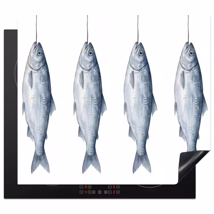 Induction hob protector - Fish - Illustration - Delft - Blue — 1
