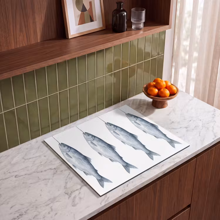 Induction hob protector - Fish - Illustration - Delft - Blue — 4