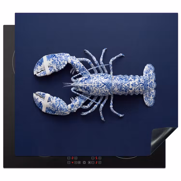 Induction hob protector - Lobster - Porcelain - Delft - Blue — 1