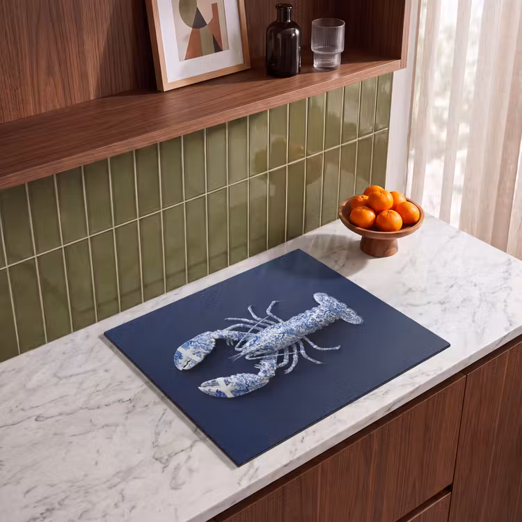 Induction hob protector - Lobster - Porcelain - Delft - Blue — 4