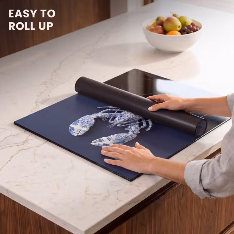 Induction hob protector - Lobster - Porcelain - Delft - Blue — 6