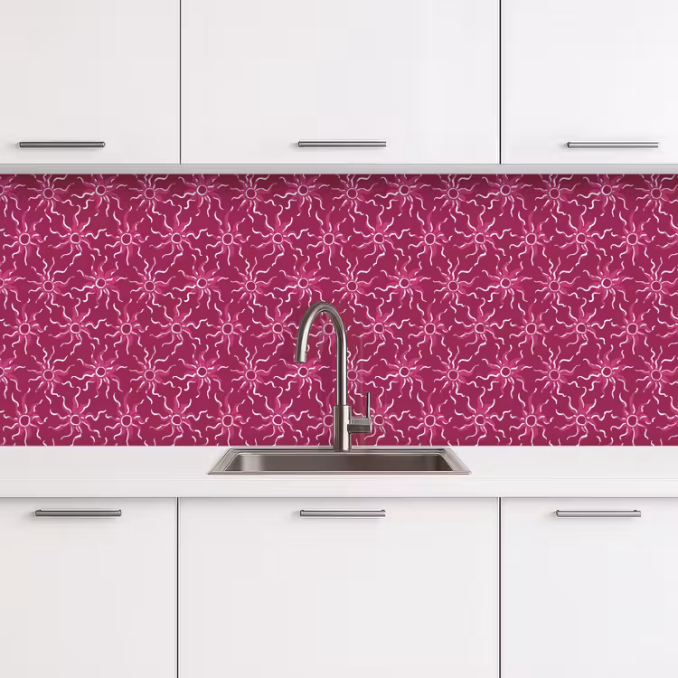 Kitchen splashback - Bohemian - Sun - Magenta — 4
