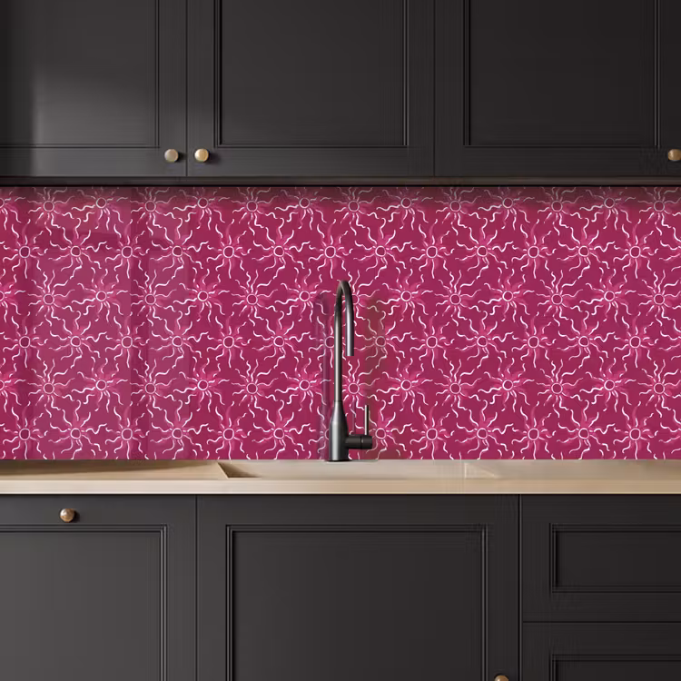 Kitchen splashback - Bohemian - Sun - Magenta — 6