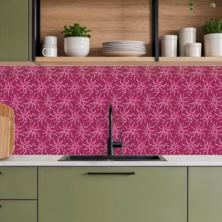 Kitchen splashback - Bohemian - Sun - Magenta — 8