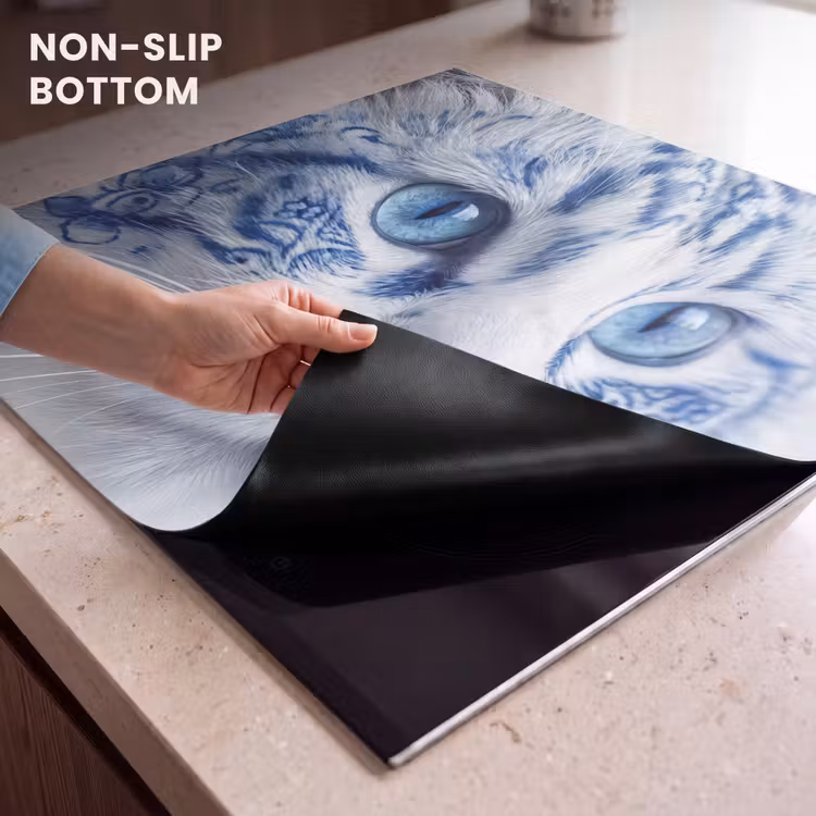 Induction hob protector - Cat - Pattern - Blue — 5