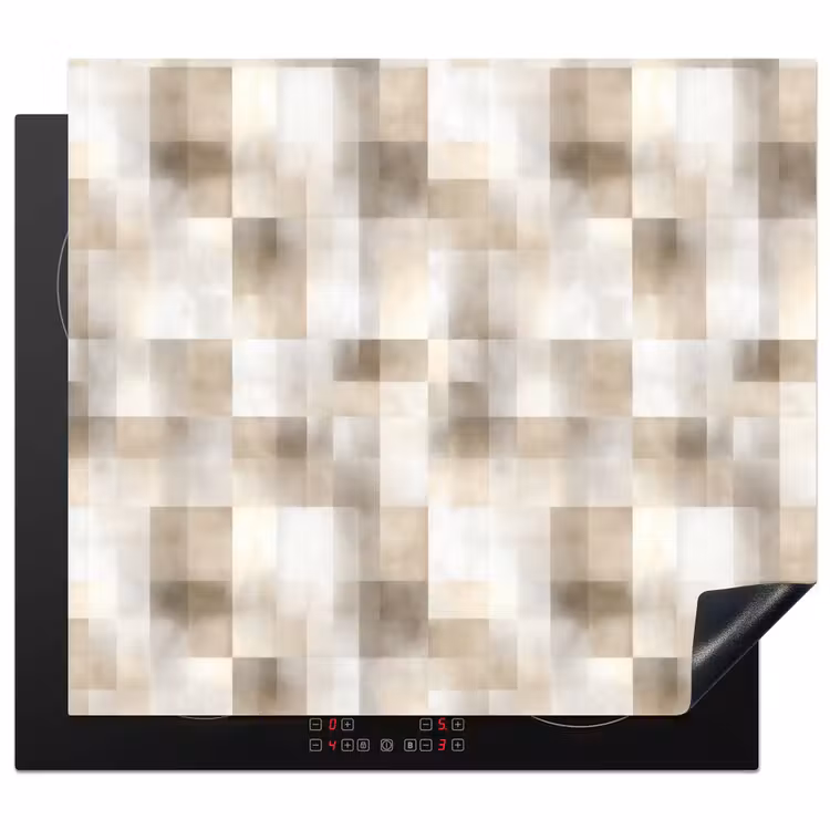 Induction hob protector - Texture - Linen - Beige — 1