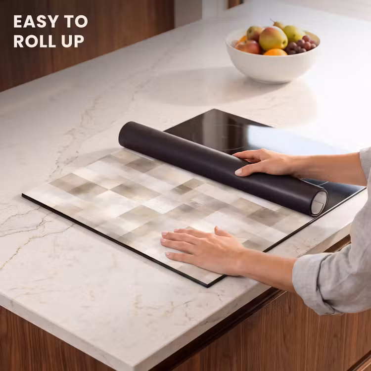 Induction hob protector - Texture - Linen - Beige — 6