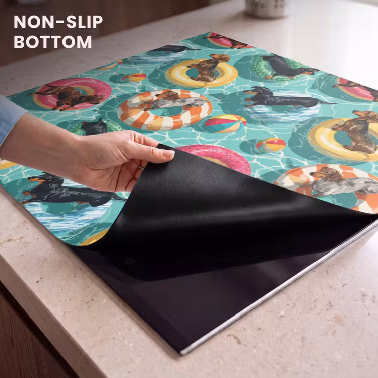 Induction hob cover - Dachshunds - Pool - Colorful — 5