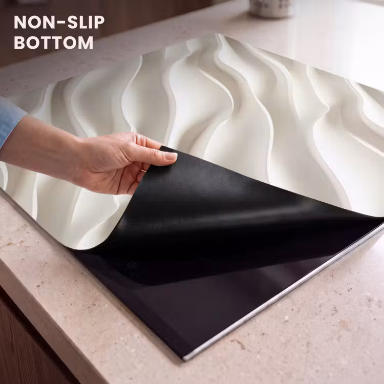 Induction hob protector - Diagonal - Waves - Cream — 5