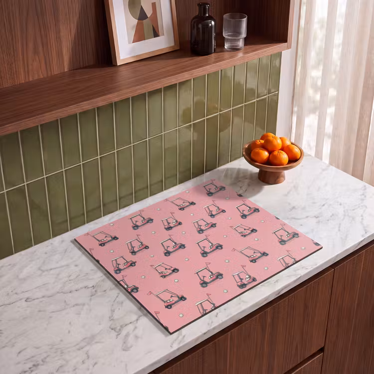 Induction hob cover - Golf Cart - Retro - Pink — 4