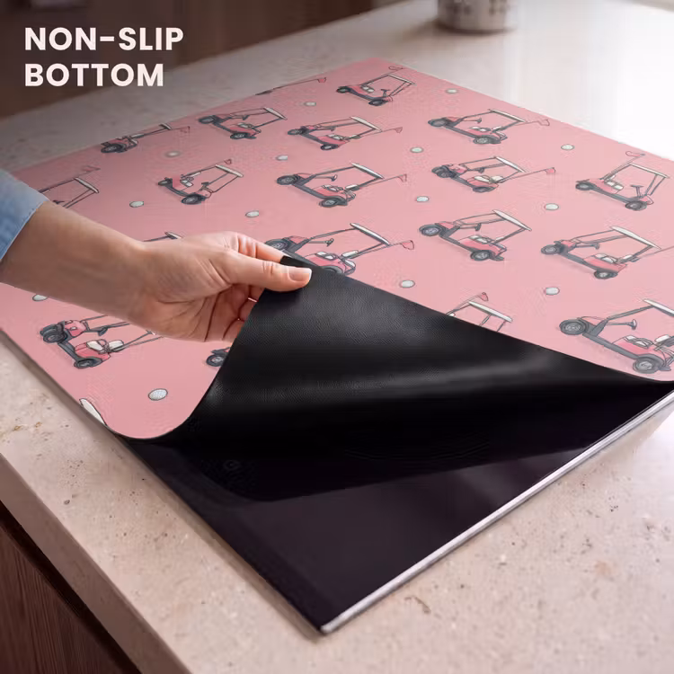 Induction hob cover - Golf Cart - Retro - Pink — 5
