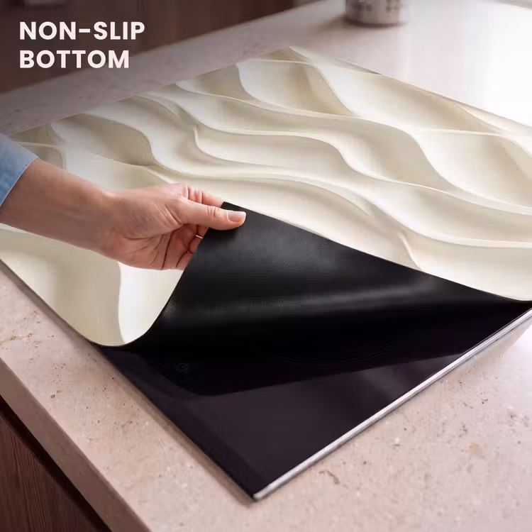 Induction hob protector - Lines - Wavy - Cream — 5