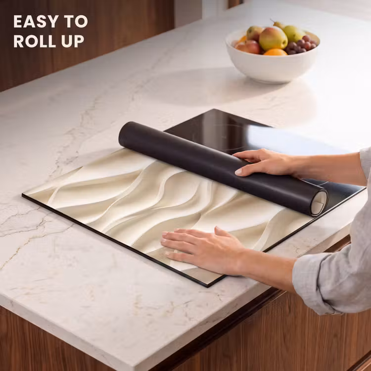 Induction hob protector - Lines - Wavy - Cream — 6