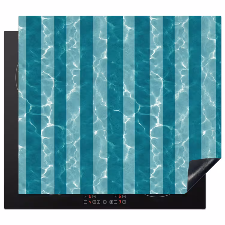Induction hob cover - Pool - Stripes - Green — 1