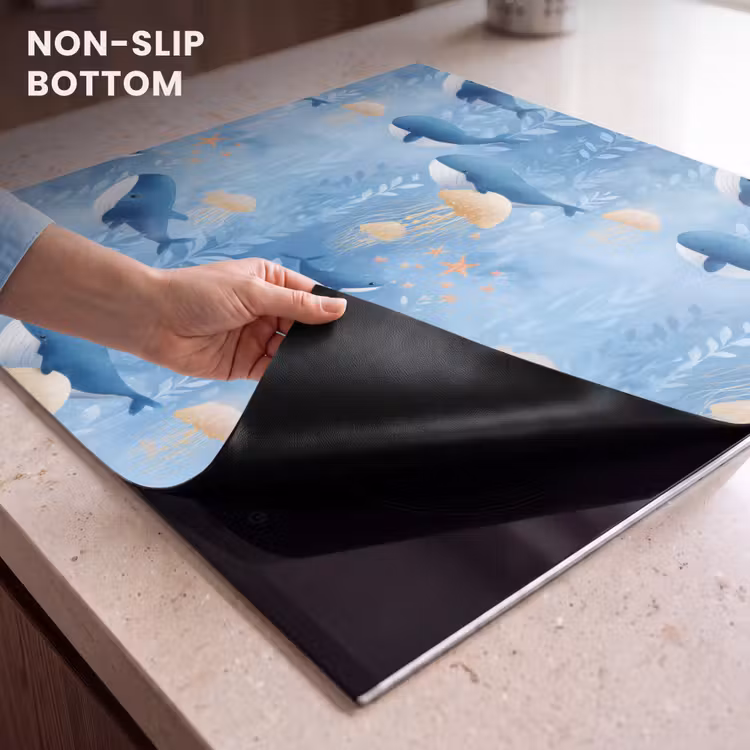 Induction hob cover - Whales - Ocean - Blue — 5