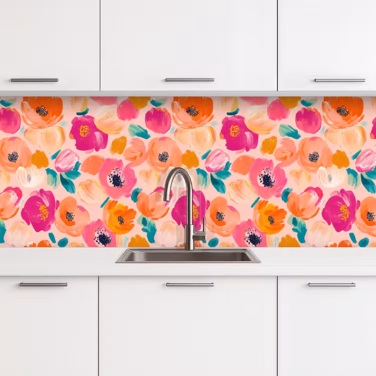 Kitchen splashback - Blossoms - Cheerful - Colorful — 4
