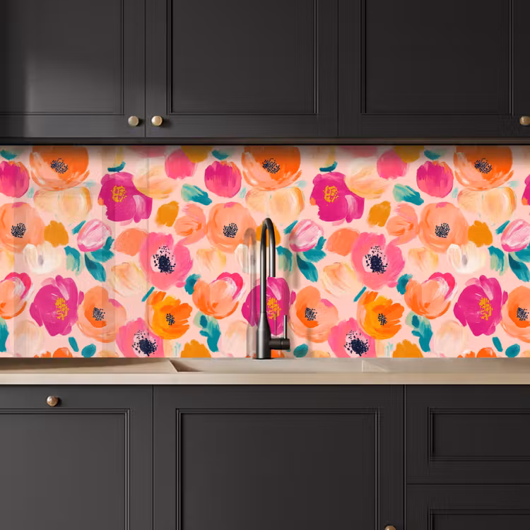 Kitchen splashback - Blossoms - Cheerful - Colorful — 6