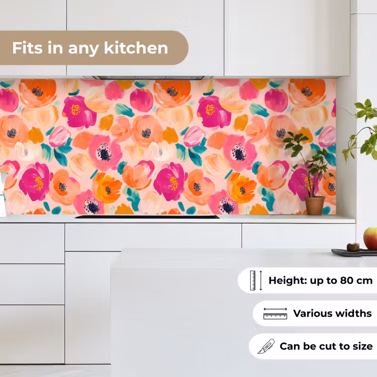Kitchen splashback - Blossoms - Cheerful - Colorful — 7