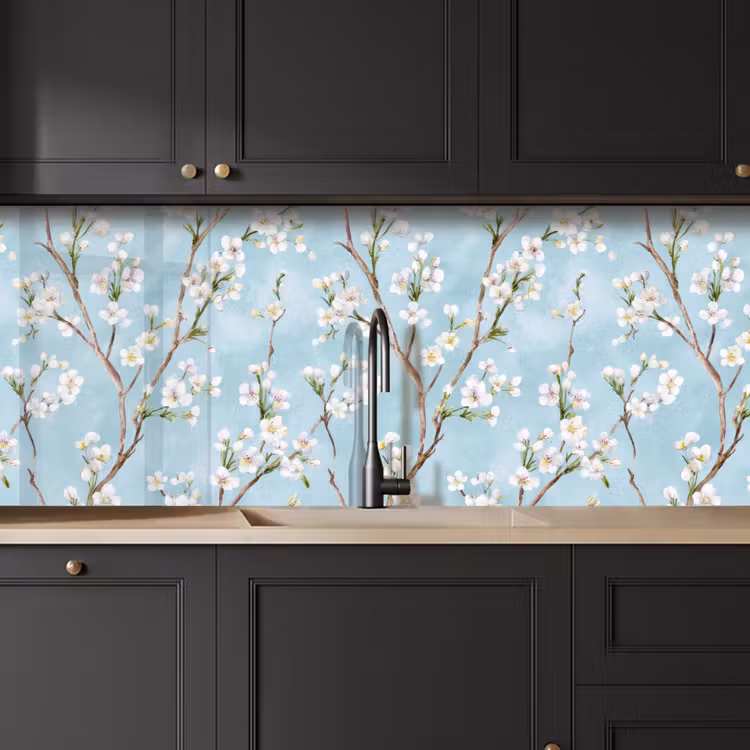 Kitchen splashback - Cherry Blossom - Texture - Blue — 6
