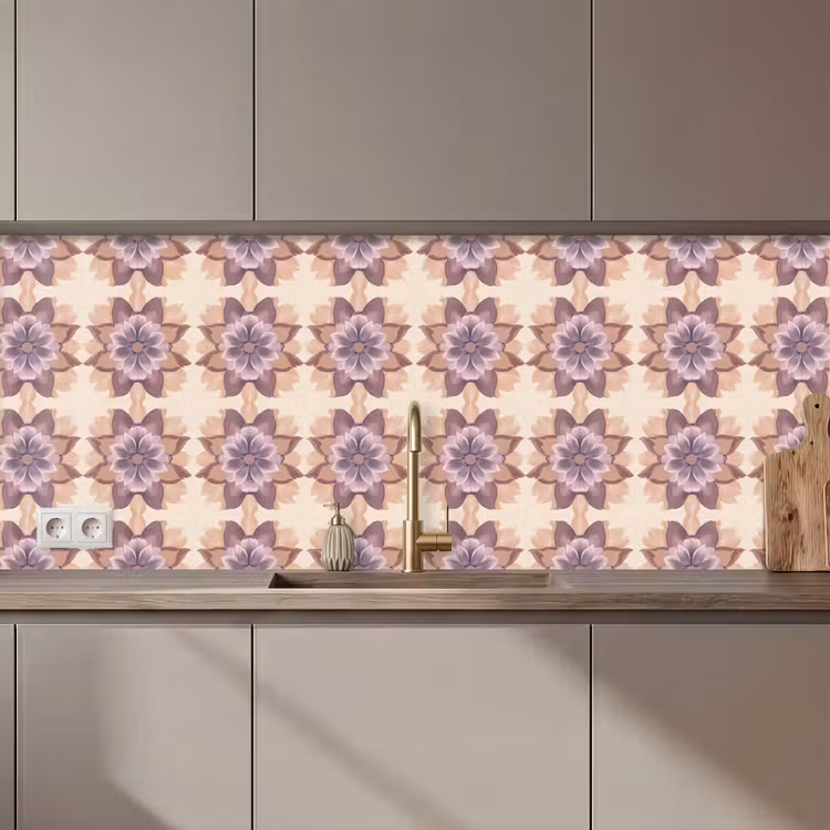 Kitchen splashback - Classic - Pattern - Purple — 1