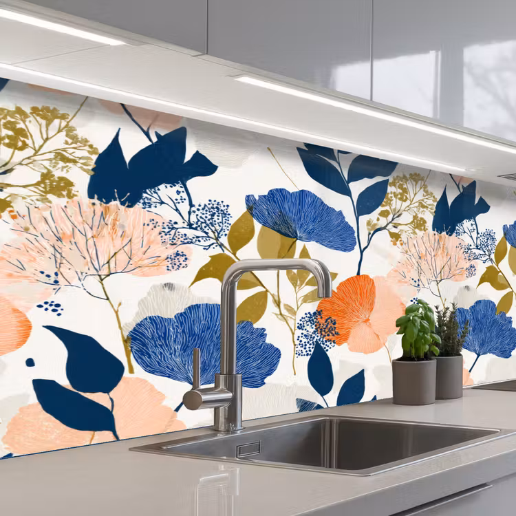 Kitchen splashback - Flowers - Botanical - Colorful — 2