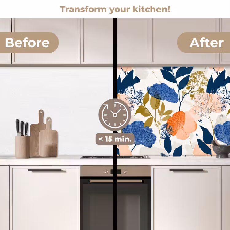 Kitchen splashback - Flowers - Botanical - Colorful — 3