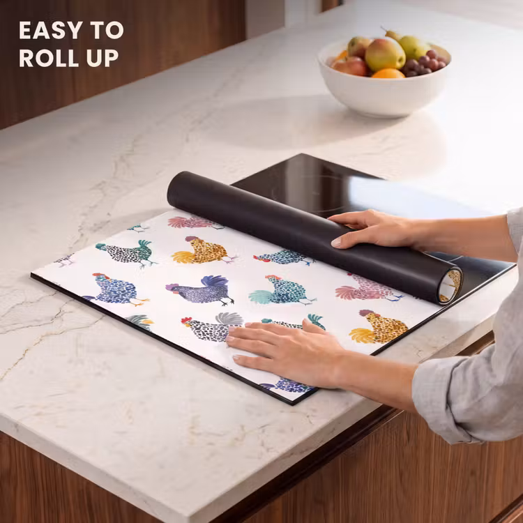 Induction hob cover - Chickens -Aquarelle - Colorful — 6