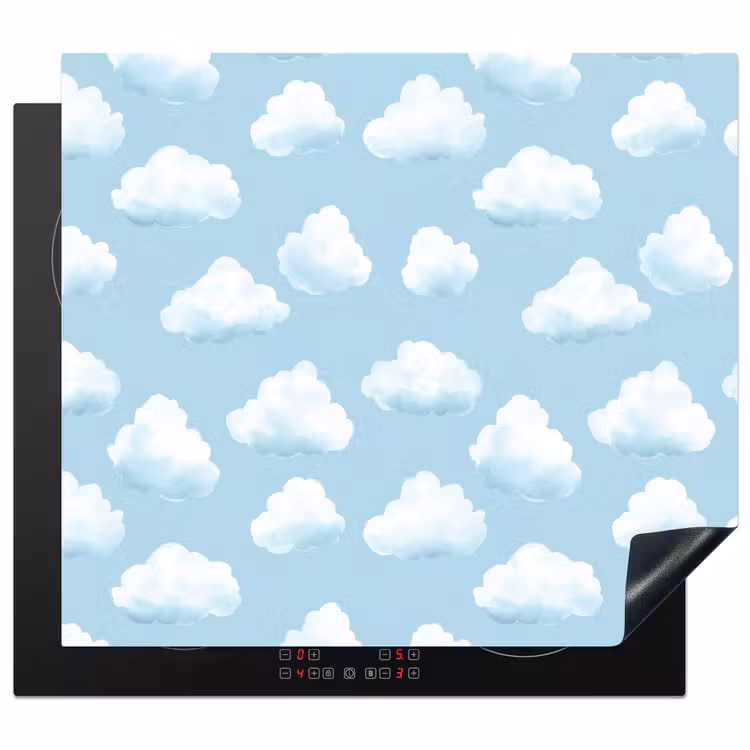 Induction hob cover - Clouds - Illustration - Blue — 1