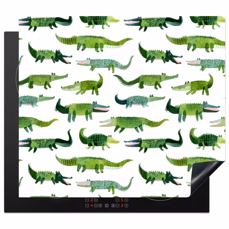 Induction hob cover - crocodile - Playful - Green — 1