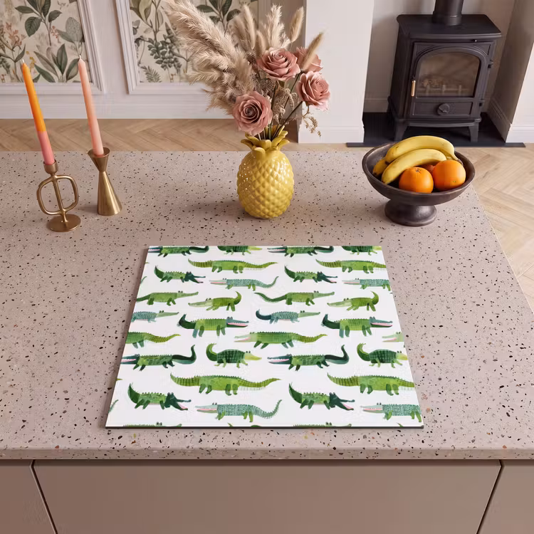 Induction hob cover - crocodile - Playful - Green — 3