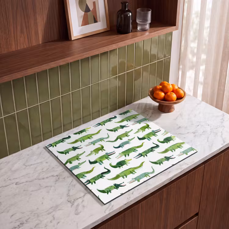Induction hob cover - crocodile - Playful - Green — 4