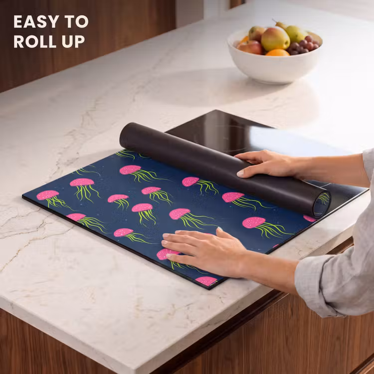 Induction hob cover - Jellyfish - Deep sea - Neon — 6