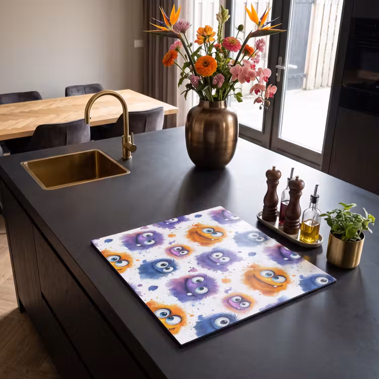 Induction hob cover - Monsters - Watercolor - Colorful — 2